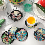 EWJRNSF 10 PCS Diamond Art Coasters Kit, Small Diamond Painting Coasters - Image 5
