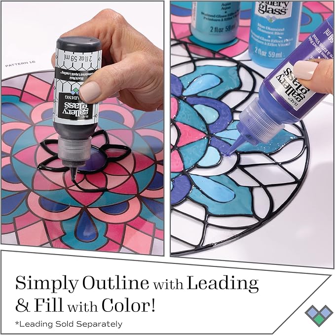 Gallery Glass, Crystal Clear Stained Glass 2 fl oz Brilliant Smooth Finish Paint - Image 7