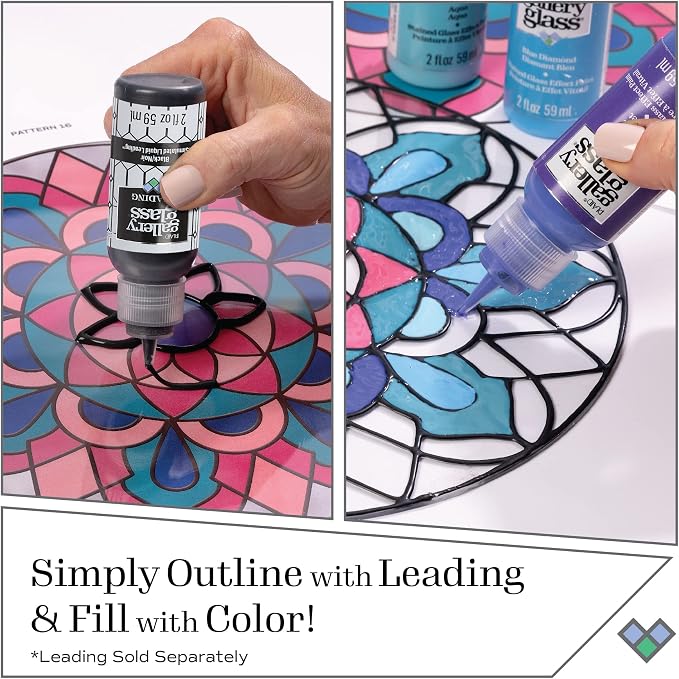Gallery Glass Stained Glass Paint, Peach Tea 2 fl oz Brilliant Smooth Finish - Image 7