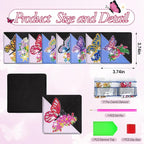 WIVICO 8Pcs Diamond Painting Bookmarks, Diamond Pearl Art Kits - Image 5