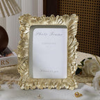 Cuspin 5x7 Picture Frame Gold Frames, Vintage Ornate Palm Leaves Textured - Image 3