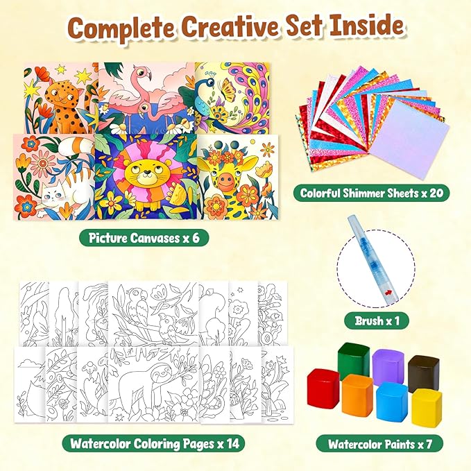 JoyCat Paint with Water Coloring Books & Shimmer Art | Art & Craft Activity - Image 5