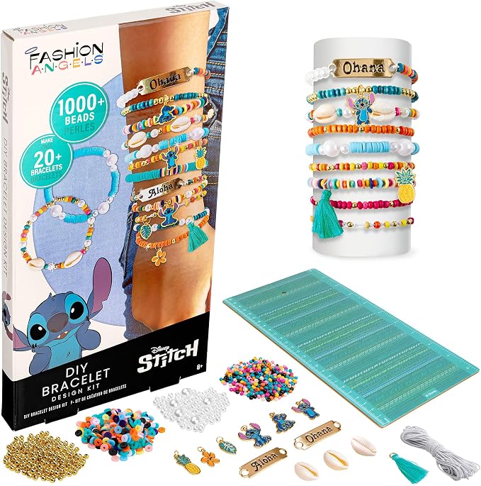 Fashion Angels Disney Stitch DIY Bracelet Making Kit | Includes 1, 000+ Shell by FashionAngels