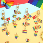 AUGSUN 189Pcs Pride Keychain Making Kit LGBT Rainbow DIY Keychain Craft | - Image 7