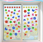 500Pcs Foam Stickers Glitter Colorful Flower Butterfly Bow Shapes Stickers - Image 6
