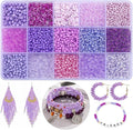 15 Color Glass Seed Tube Bugle Beads Bracelet Jewelry Making Kit, small by GorgGorho
