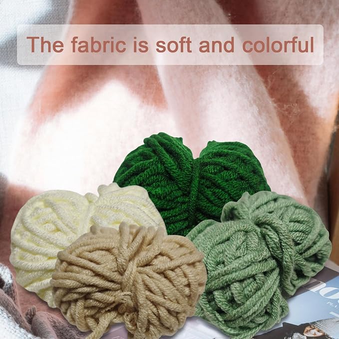 PYHIRRY Punch Needle Kits Adults Beginner Cactus，with Tool, Fabric & Video - Image 9