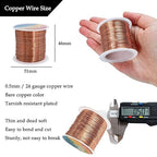 328 Feet Tarnish Resistant Copper Wires 24 Gauge/0.5mm Jewelry Craft Wires - Image 2