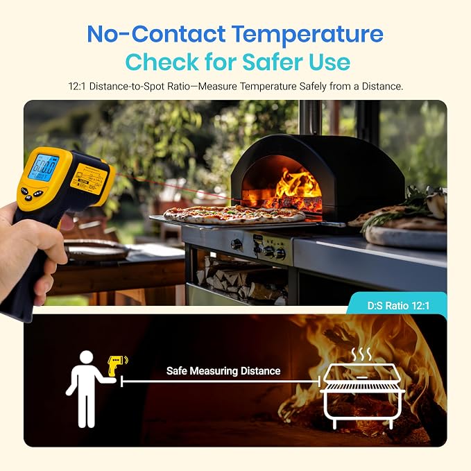 Etekcity Infrared Thermometer Laser Temperature Gun 774 | Cooking, Pizza Oven - Image 4