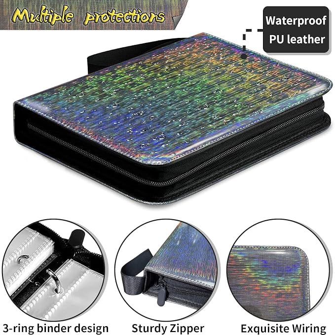 Trading Card Binder 4-Pocket Zippered - Image 3
