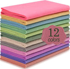 12 Rolls 8"x35" 1.4mm Thick Soft Felt Fabric Sheet 12 Assorted Morandi Series by MITINU