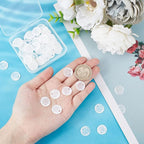 SUNNYCLUE 1 Box 100Pcs Shell Charms Seashell Charm Capiz Shells 15mm Flat Round - Image 3