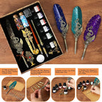Aifeiter Quill Pen Feather Calligraphy Pen and Ink Set, Wax Seal Stamp Set - Image 6