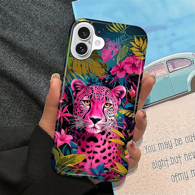 ZHEGAILIAN Case for iPhone 16, Panther Leopard Flower Durable Shockproof - Image 6