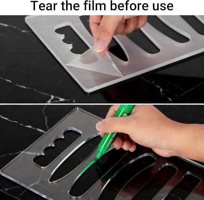 Professional Acrylic Router Templates 6-in-1 Woodworking Jig Set - Image 6