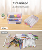 Sooez 6 Pack Extra Large Pencil Box, Plastic Pencil Case Crayon Box Bulk - Image 7