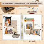 8.5x11 Inch Scrapbook Photo Album, Linen Cover DIY Scrapbooks - Image 3