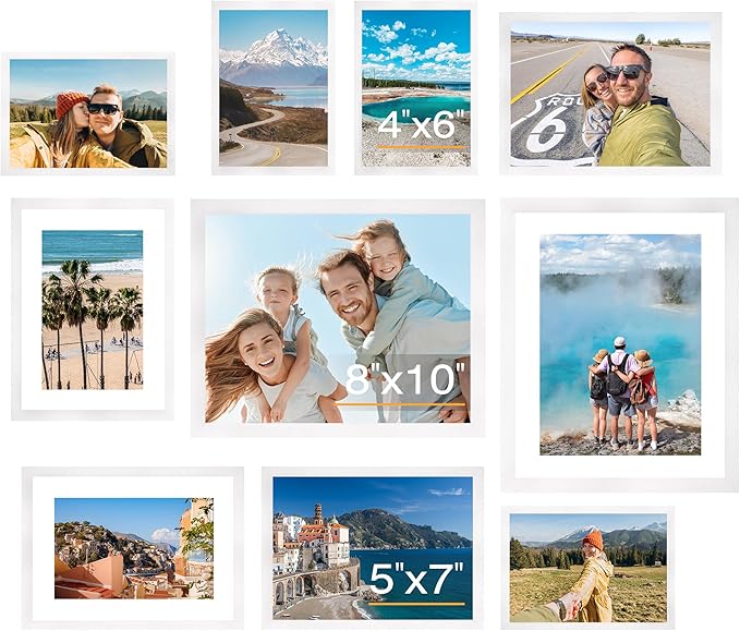 FIXSMITH 10 Pack Picture Frames Collage Wall Decor by FIXSMITH
