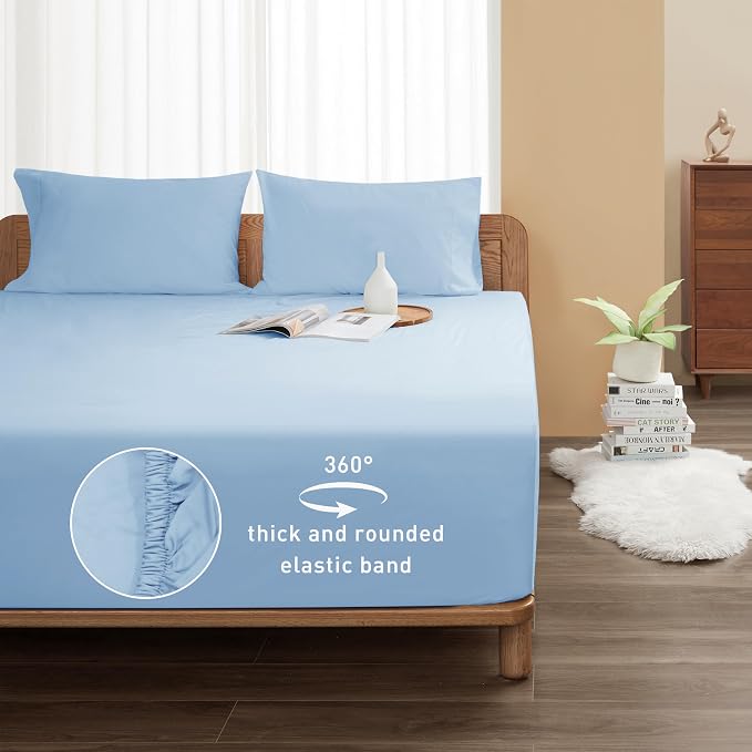 Sunflower King Fitted Sheet, 1-Piece Extra Deep Pocket Fitted Bottom Sheet 19" - Image 2