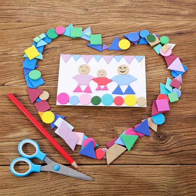 Sumind 1000 Pieces Foam Shape Stickers Self Adhesive Felt Shape - Image 7