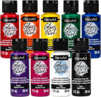 DecoArt Acrylic Glass Paint Set – Primary Colors, 9 Bottles – Opaque Art and by DecoArtAcrylicPaintCraftSupplies