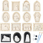 Simgoing 12 Set Wood Ghost DIY Frames Decorating Craft by Simgoing