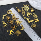 WOCRAFT 60pcs Antique Gold Halloween Bracelet Charms - Image 3