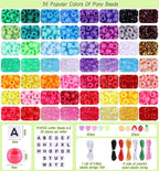 3000Pcs 56 Colors Pony Beads for Bracelet Making Kit, Rainbow Kandi Beads - Image 2