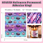 Purple Halloween Permanent Adhesive Vinyl 10 Sheets 12'' x 10'' | Colorful - Image 2