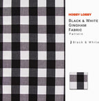 Hobby Lobby Black & White Gingham Fabric, 2 Yards | Precut Fabric - Image 2