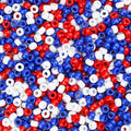1000+ Pony Beads 9mm Patriotic Acrylic Red White Blue Beads by Sistenia