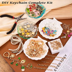 Wurosi 325Pcs Charms Lip Gloss Keychain Making Kit, Including 20 Keychain Clips - Image 3