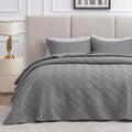Love's cabin Quilts for Queen Bed Grey Bedspreads Bedding Set by Lovescabin