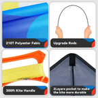 Kite, Large Delta Kites for Kids and Adults, Durable Multifunctional Beach Kite - Image 4