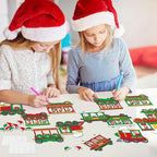 60pcs Christmas Theme Cutouts Xmas Trains Bulletin Board Decoration Set - Image 5
