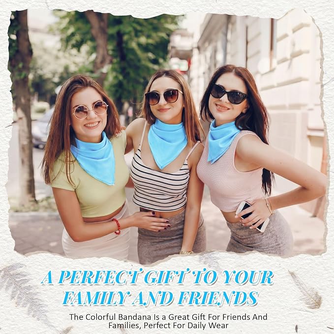 Suhine 100% Cotton Solid Bandanas Blank Bandanas Multifunctional Headband Scarf - Image 3