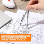 EBOOT Student Geometry Math Set, Drawing Compass and 6 Inch Swing Arm - Image 4