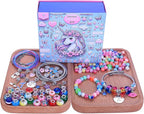 AIPRIDY 208 Pieces Charm Bracelet Making Kit, Unicorn Mermaid Crafts Gifts Set - Image 2