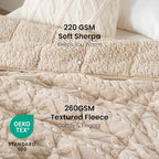 Drewin Fleece Weighted Blanket for Adults, Dual Sided Cozy Soft Sherpa Bed - Image 3