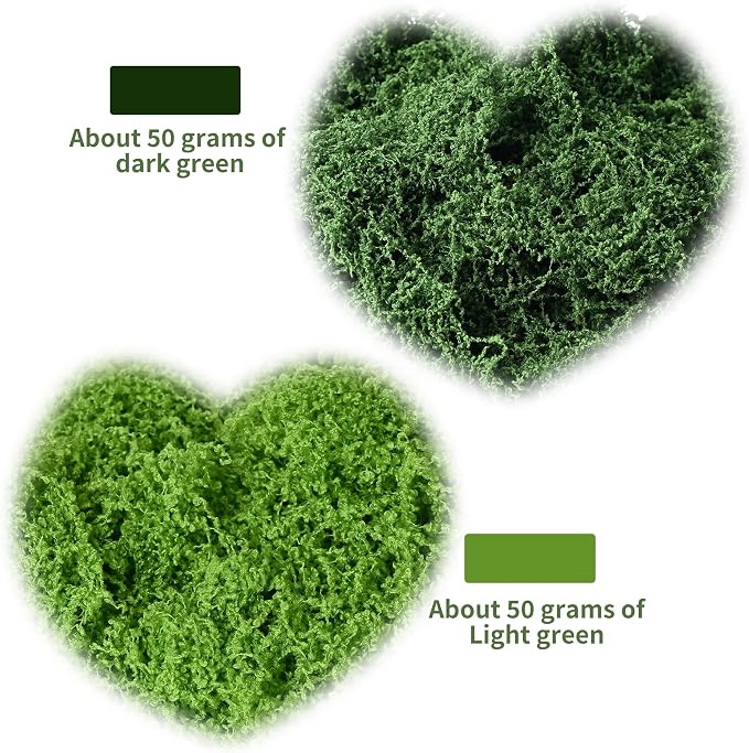 Fake Moss for Plants Indoor, 3.5OZ Dual-Color Artificial Moss for Crafts - Image 4