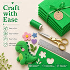 Kelly Green Large Felt Fabric 36" x 36", 1mm Stiff Felt Sheet, Nonwoven Fabric - Image 5