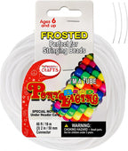 Pepperell Pony Bead Lacing – Hollow Lacing Tube Cord, Frost Color | 60 ft - Image 7