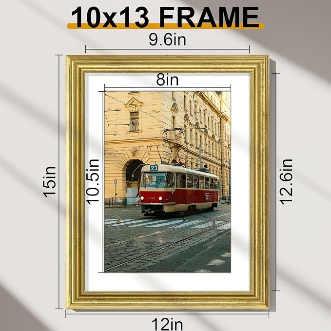 Vittanly 10x13 Picture Frames Set of 2, Ornate Vintage Photo Frame - Image 2