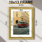 Vittanly 10x13 Picture Frames Set of 2, Ornate Vintage Photo Frame - Image 2