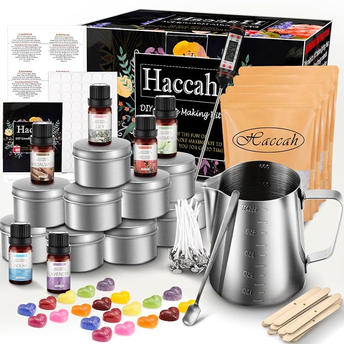 Haccah Complete Candle Making Kit, Candle Making Supplies, DIY Arts and Crafts by CandleMakingKits
