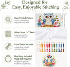 Zhenqing 3-Piece Owl Cross Stitch Kit Stamped Embroidery Kit 11CT Printed Aida - Image 7