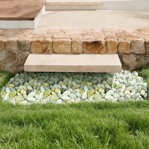 2.2 lb Jade Pebbles for Indoor Plants, 1-2 Inch Polished Decorative Pebbles for - Image 4