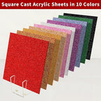 Glitter Acrylic Sheets 8 x 8 inch 1/8" Thick - Image 3
