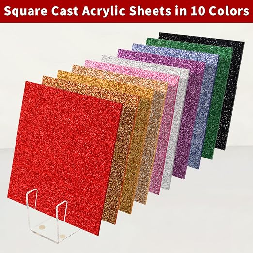 12 x 12 inch Glitter Acrylic Sheets 1/8" Thick - Image 4