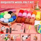 Yizzvb Needle Felting Kit, Wool Roving 24 Colors Set, Needle Wool Felting Tools - Image 4